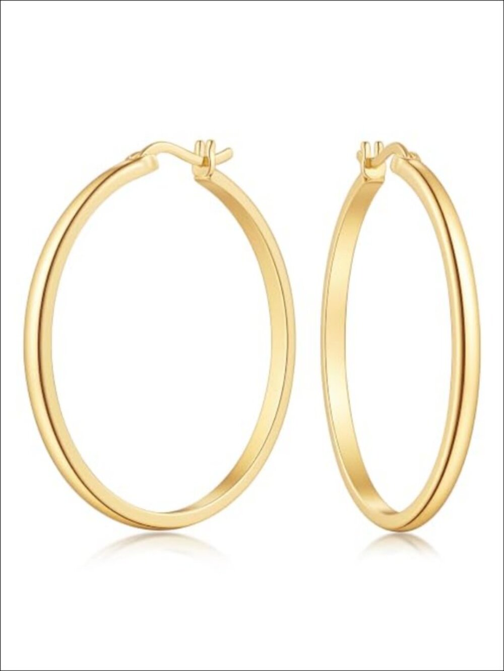 14K Gold Hoop Earrings Small Huggie Hoops Women Latch Back
